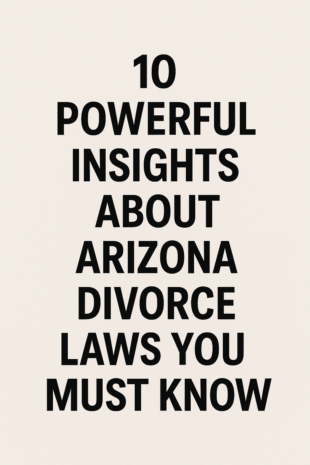 Arizona Divorce Laws